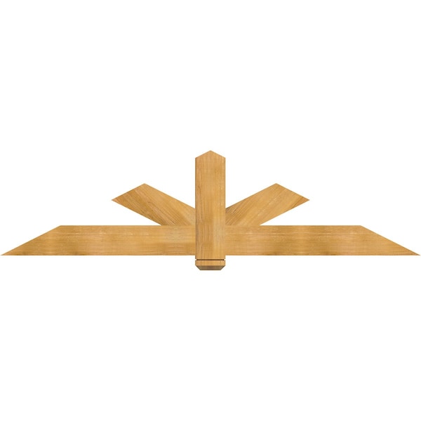 Ekena Millwork Kennewick Rough Sawn Timber Gable Bracket, Western Red Cedar, 84"W x 21"H x 2"D x 6"F, 6/12 Pitch GBW084X21X0206KEN00RWR - main